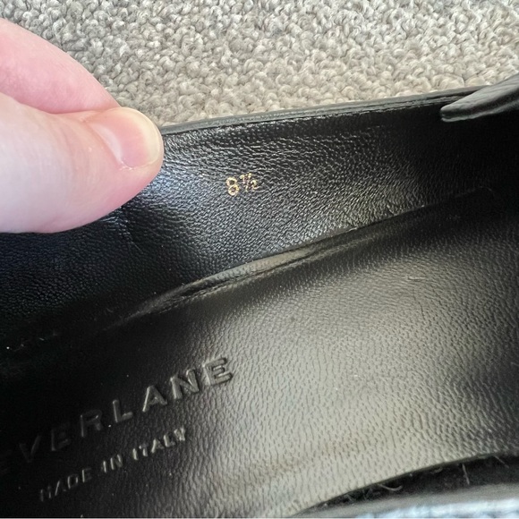 Everlane black leather pointed toe loafers size 8.5 - Picture 4 of 7